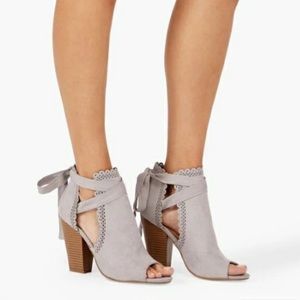 Scalloped Open Toe Bootie